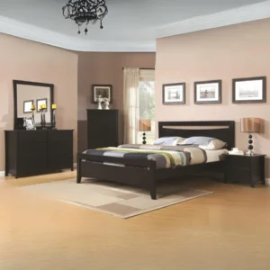 Evergreen 6 Piece Bedroom Suite (Black)